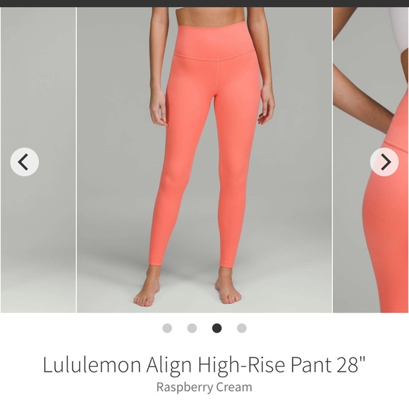 lululemon athletica Pants - Lululemon align high-rise pants 28” Raspberry Cream Sz 4